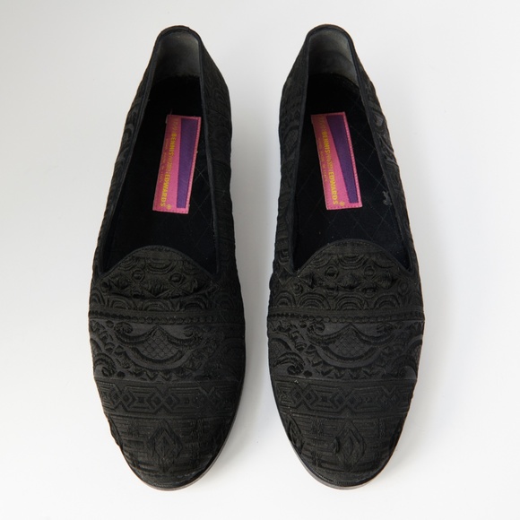 80s - SUSAN BENNIS - WARREN EDWARDS - Loafer - Men\'s - 10 - BLK - Silk main image 5